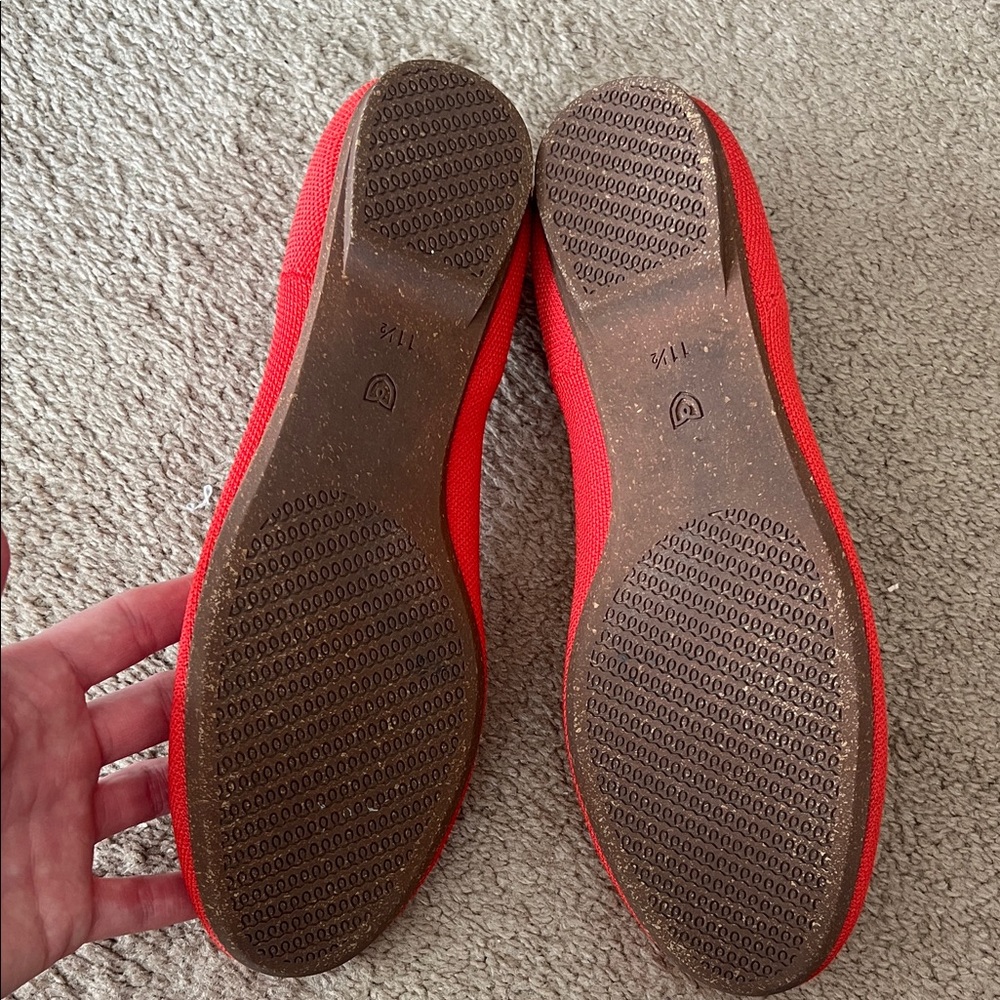 Rothy's Red Knit Ballet Flats - Picture 2 of 4